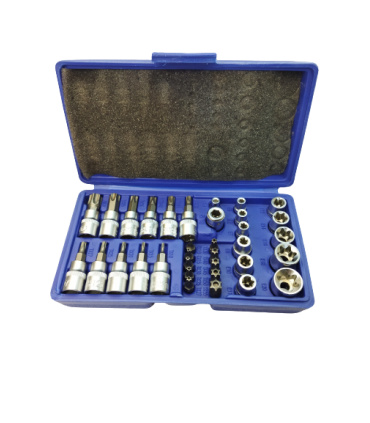 مجموعه 34 پارچه بکس ای E و آلن بکسی ستاره T درایو 3/8-1/4 اینچ تی فون TIFONE مدل 34PCS