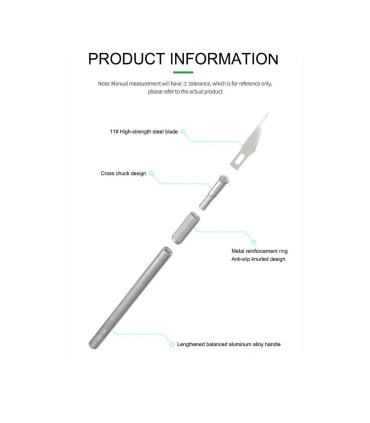 کاتر قلمی ریلایف RELIFE مدل  RL-101E همراه با 6 عدد تیغ یدک