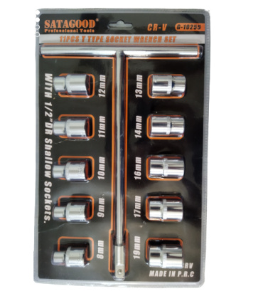 ست بکس 11 عددی درایو 1/2 با دسته صلیبی ساتاگود مدل G-10255