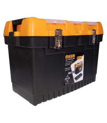 جعبه ابزار بلند قفل فلزی مهر پلاستیک MEHR مدل JMT-22 سایز 22 اینچ