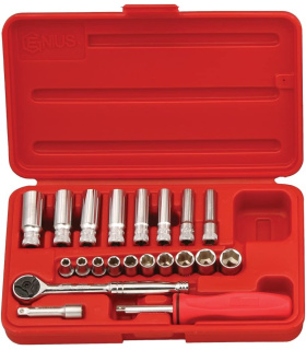 جعبه بکس 21 پارچه بلند و کوتاه درایو 1/4 جنیوس GENIUS مدل GS-221M 