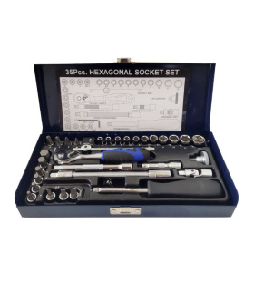 جعبه بکس 35 پارچه شش پر درایو 1/4 مارک مستر MASTER مدل BM235