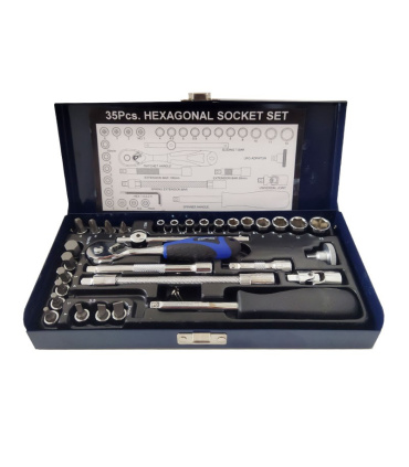 جعبه بکس 35 پارچه شش پر درایو 1/4 مارک مستر MASTER مدل BM235