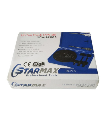 ست 18 عددی مته گرد بر چوب استارمکس STARMAX مدل SCW-14S018