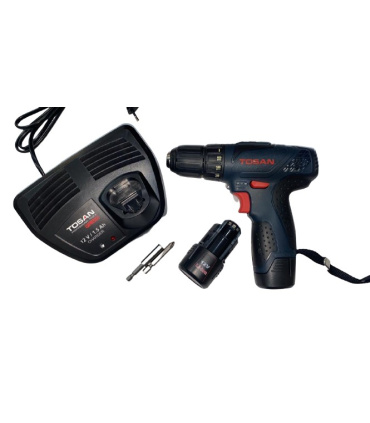 دریل پیچ گوشتی شارژی توسن پلاس مدل 9012SCX با کیف برزنتی و لوازم