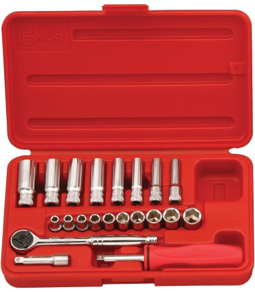 جعبه بکس 21 پارچه بلند و کوتاه درایو 1/4 جنیوس GENIUS مدل GS-222M