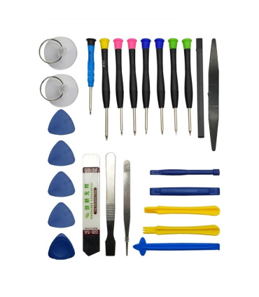 ست ابزار تعمیرات موبایل 25 عددی (اسپاتول،ساعتی،مکنده)مدل 25PCS