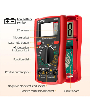 مولتی متر دیجیتالی ANENG مدل DM850