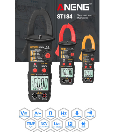 مولتی متر کلمپی دیجیتالی اتورنج هوشمند ANENG مدل ST184