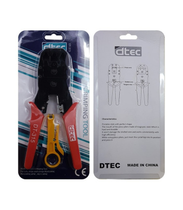 آچار پرس سرسوکت زن شبکه و تلفن DTEC مدل DT-315