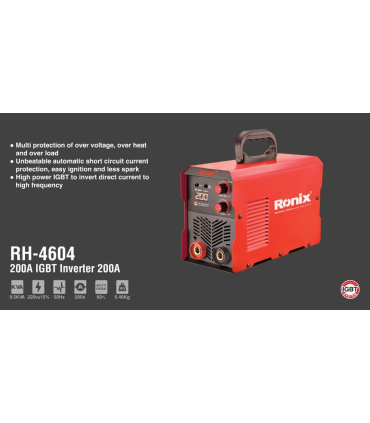 اینورتر جوشکاری پاورمکس رونیکس 200 آمپر مدل RH-4604