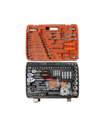 جعبه بکس 121 پارچه درایوهای 1/2-3/8-1/4 اینچ کروم وانادیوم V.A.N.A.D.I.O.M