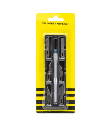 کاتر قلمی بدنه فلزی به همراه 6 تیغ یدک HOBBY KNIFE