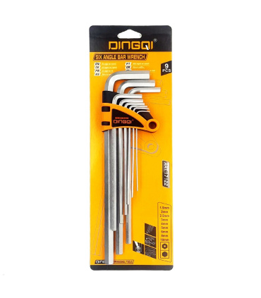 ست آلن بلند H شش گوش 9 عددی روکارتی کمری  L دینگی DINGQI مدل 17122A