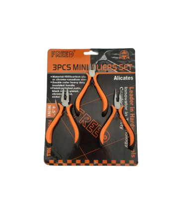 ست الکترونیکی سه عددی سایز 4.5 انبردست دم باریک سیم چین FREED