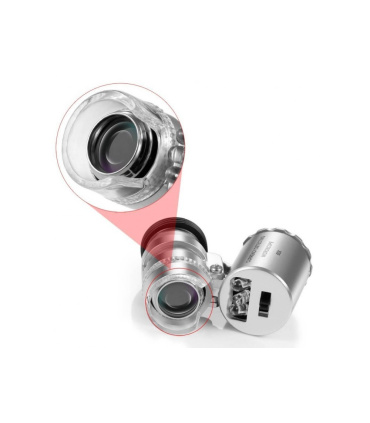 ذره بین میکروسکوپی 60x چراغدار