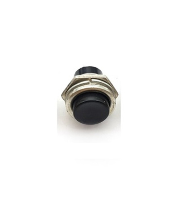 کلید شستی گل فلزی DS-212 دو پین رنگ سیاه