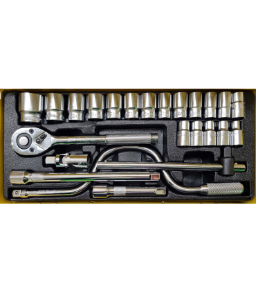 جعبه بکس 24 پارچه درایو 1/2 سانتولز SUNTOOLS مدل ST-7124H طرح هنس