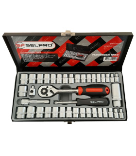 جعبه بکس 40 پارچه درایو 1/4-3/8 اینچ و میلیمتر SELPRO تایوان