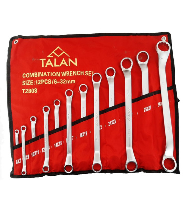 آچار 12 عددی دو سر رینگی  6تا32 تالان TALAN مدل T2808 طرح الورا