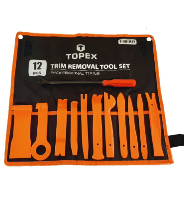ست 12 عددی خارکش پلاستیکی رودری، داشبورد و پنل درآر خودرو تاپکس TOPEX مدل T-901M12