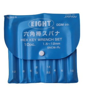 آلن کیفی 10 عددی کوتاه 1.5 تا 12میلیمتر ایت EIGHT مدل 002-5 ژاپن