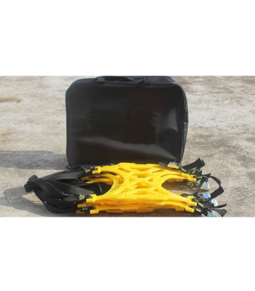 زنجیر چرخ ویژه تایرپهن آفرود کمری ژله‌ای6عدد دندانه فلزی باکیف ولوازمGOOD ROAD