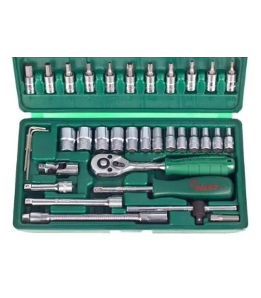 جعبه بکس 46 پارچه هواگیری حرفه ای درایو 1/4 هنس HANS مدل 2646MB