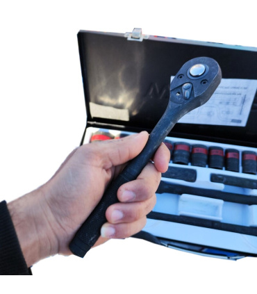 جعبه بکس 25 پارچه درایو 1/2 مشکی وسترن WESTERN ساخت تایوان