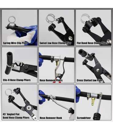 ست 9 پارچه انبر بست شلنگ رادیاتور و شیلنگ درآر الکا LKTOOLS مدل A4013