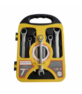 ست آچار 7 عددی یکسر تخت و رینگ جغجغه ای ELAPOID TOOLS