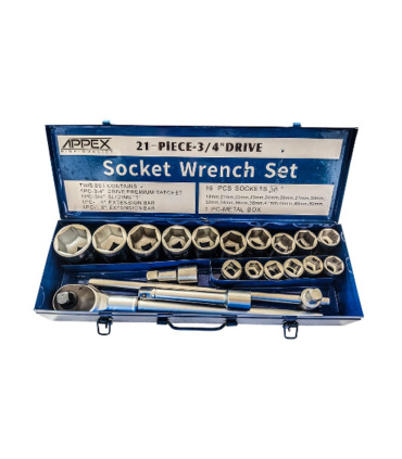 جعبه بکس 21 پارچه درایو 3/4 اپکس APPEX