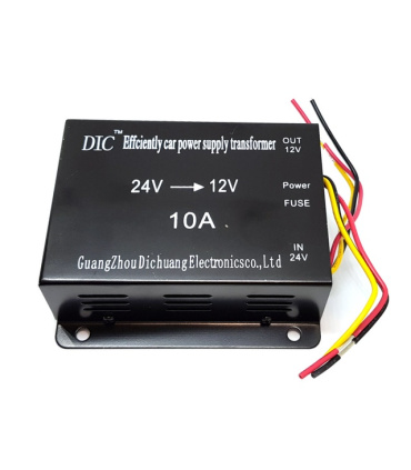 مبدل ولتاژ و کانورتر 24 ولت به 12 ولت 10 آمپر DC برند DIC