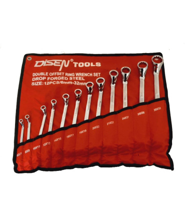ست آچار 12 عددی دو سر رینگی 6تا32 دیزین تولز DISEN TOOLS