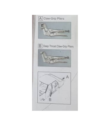 انبر قفلی پاشنه ای گیره ای 6 اینچ مخصوص صافکاری جنیوس GENIUS مدل 536062