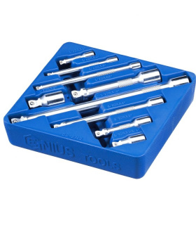 ست 9 عددی رابط،واسطه و کمک بکس درایو 1/4-3/8-1/2 لغلغه ای جنیوس GENIUS مدل BE-2349