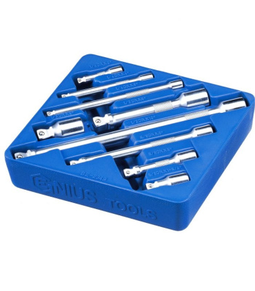 ست 9 عددی رابط،واسطه و کمک بکس درایو 1/4-3/8-1/2 لغلغه ای جنیوس GENIUS مدل BE-2349