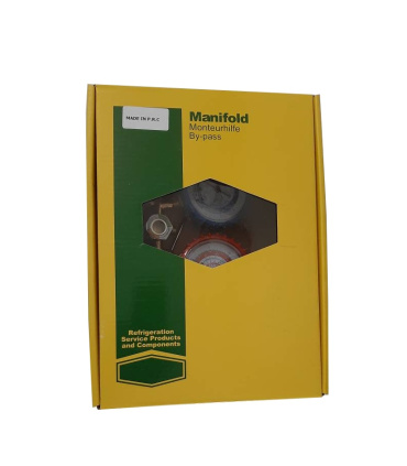 گیج شارژ گاز کولر MANIFOLD سه شیلنگ خودرویی ، صنعتی جعبه زرد