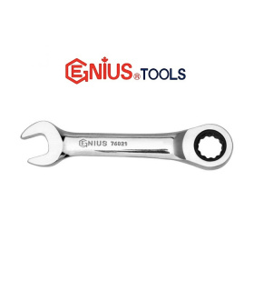 آچار کوتاه سایز 15 یکسر تخت و رینگی جغجغه ای جنیوس GENIUS مدل 760215