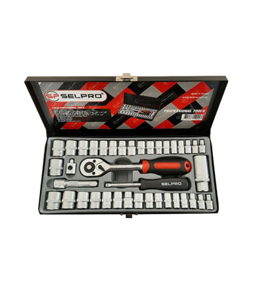 جعبه بکس 40 پارچه درایو 1/4 و 3/8 سلپرو SELPRO مدل 73540