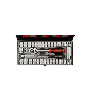 جعبه بکس 40 پارچه درایو 1/4 و 3/8 سلپرو SELPRO مدل 73540