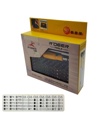 ست پیچ گوشتی موبایلی آردیر R'DEER مدل RT-9171 مجموعه 53 عددی