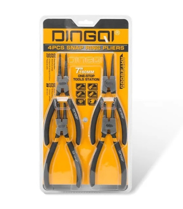 ست 4 عددی انبر خار باز و جمع کن سرراست وکج BLACK PRO دینگشی DINGQI مدل ART28005