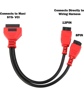 کابل پروگرامینگ 8+ 12- کرایسلر اوتل ساپورت مدل های DS808 Maxisys MS905 MS906 MS906BT MS906S MS908 MS908S Pro