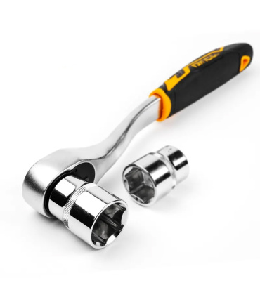 آچار و دسته بکس جغجغه ای ضامندار درایو 1/2 روکش پلاستیکی دینگی DINGQI مدل 14103