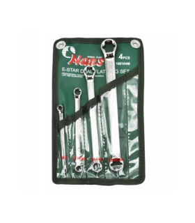 ست آچار 4 عددی ای E دو سر رینگ هنس HANS مدل 160104M