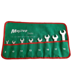 ست آچار 8 عددی یکسر تخت یکسر رینگ جغجغه ای مکس تاپ MAXTOP