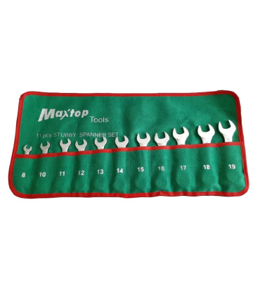 ست آچار 11 عددی یکسر تخت یکسر رینگی مکس تاپ MAXTOP