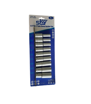 ست بکس ای E بلند ریلی 9 پارچه درایو 1/2 اسکای SKY مدل ST-7109ED