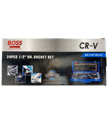 جعبه بکس 24 پارچه درایو 1/2 باس BOSS مدلBS-123T160-24